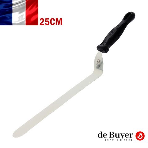 de Buyer 畢耶 法國配件『FKO碳纖握柄系列』不鏽鋼彎角抹刀25cm