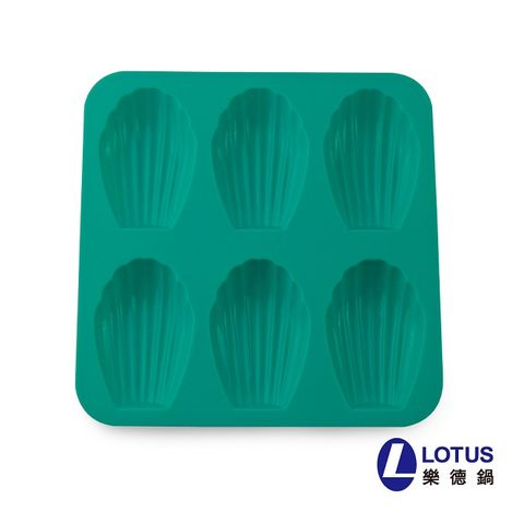 LOTUS 瑪德蓮貝殼蛋糕6入軟烤模-湖水綠