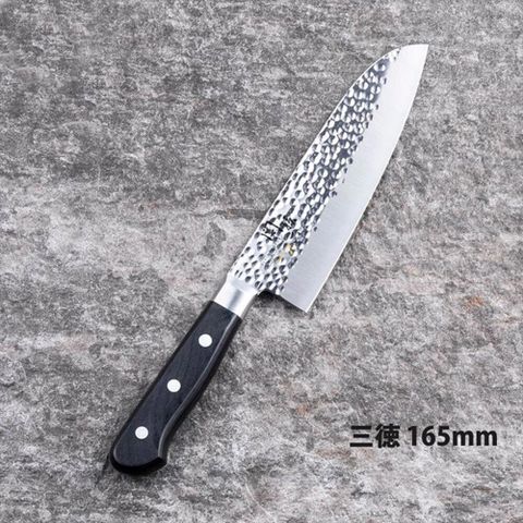 【KAI 貝印】日本製 關孫六 精美槌目紋 三德刀 不鏽鋼刀 165mm(AB5456 三德)