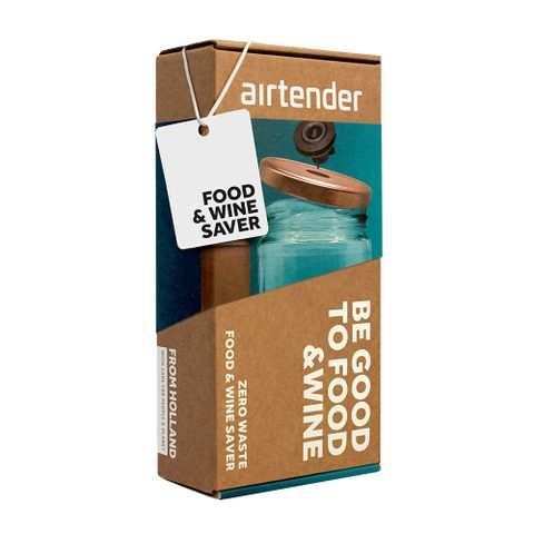 【荷蘭Airtender】真空鎖鮮酒塞組禮盒(含真空塞6入及瓶蓋打洞器) | 食物5倍保鮮 | 美酒真空保存 | 無毒不含BPA | 100%防漏 |