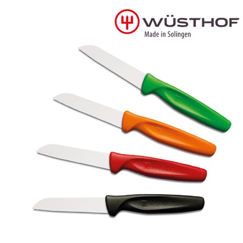《WUSTHOF》德國三叉S.F.C 8cm水果刀(黑,紅)
