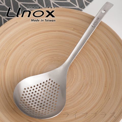 【一品川流】Linox #304不鏽鋼大菜匙-孔 / 漏勺-2入組