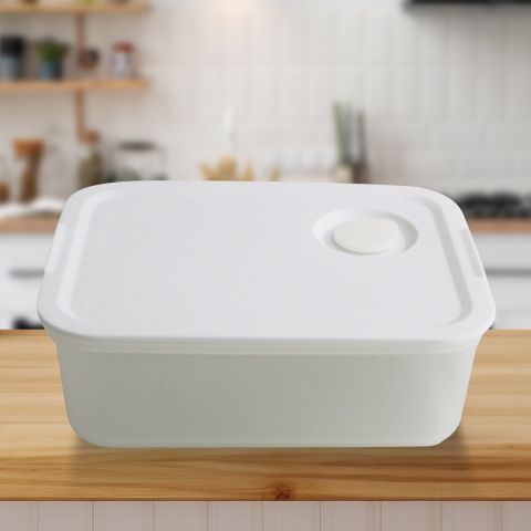 日本製可微波附洩氣閥密封保鮮盒-正方形-500ml-4入