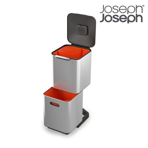 【Joseph Joseph】Totem系列分類垃圾桶40L-不鏽鋼