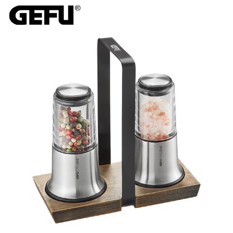 Gefu 德國品牌不鏽鋼胡椒/晶鹽研磨罐組