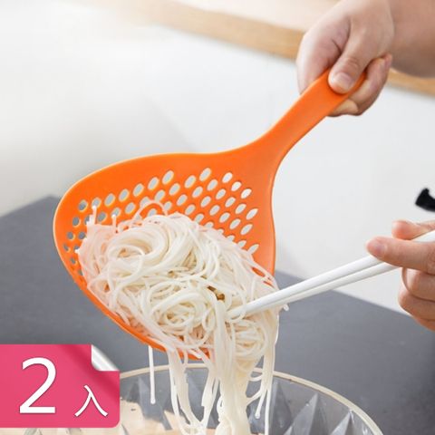 【茉家】日式長柄廚房撈菜瀝水大漏勺-2入