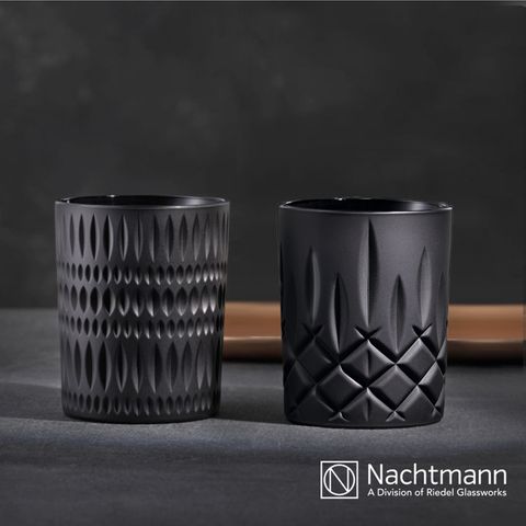 【Nachtmann】質感黑系列-消光黑威士忌禮盒(日耳曼/貴族)/贈質感手提袋