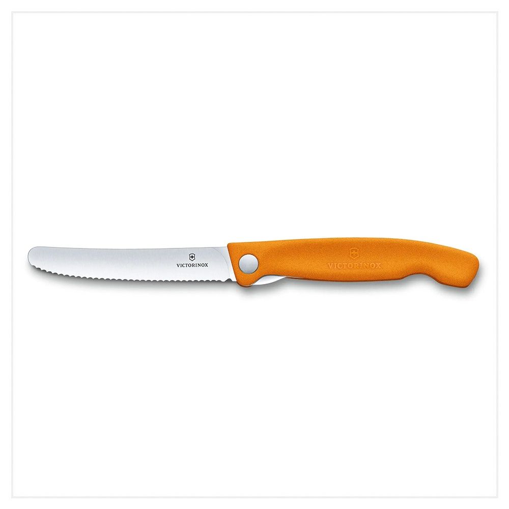 VICTORINOX 瑞士維氏 折疊式番茄刀/橘 6.7836.F9B
