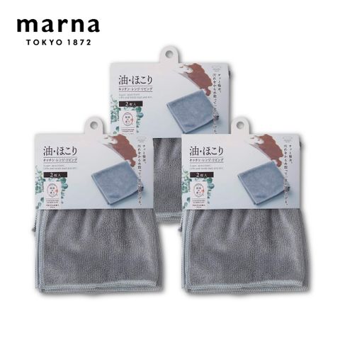 MARNA 日本進口超細纖維吸水抹布3包(2入/包)