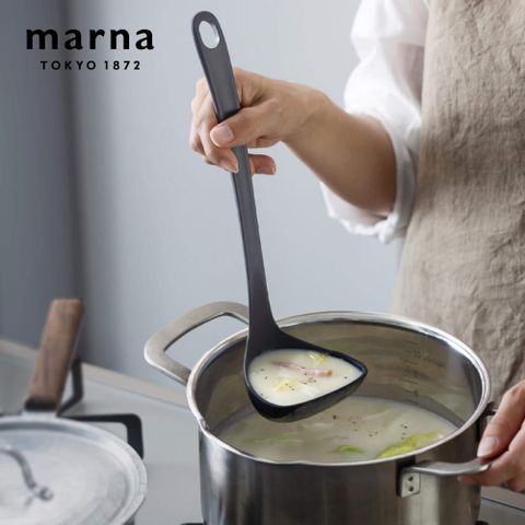 【MARNA】 日本品牌 不粘鍋料理廚具-矽膠湯杓