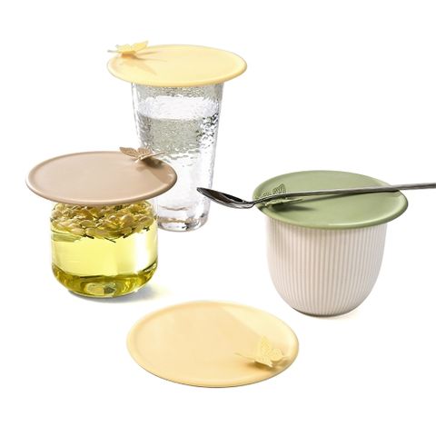 日本SP SAUCE蝴蝶造型矽膠杯蓋(杯墊,隔熱墊,開罐器)