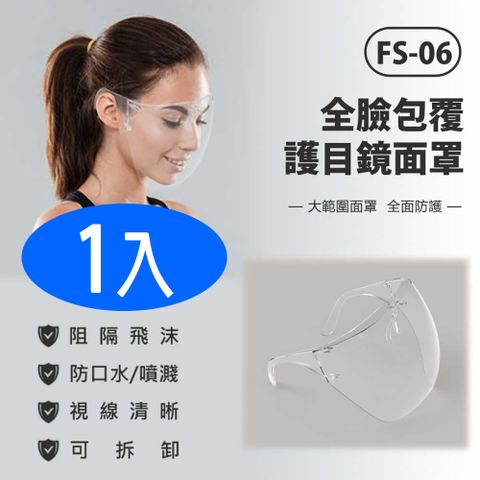 FS-06 全臉包覆護目鏡面罩 1入