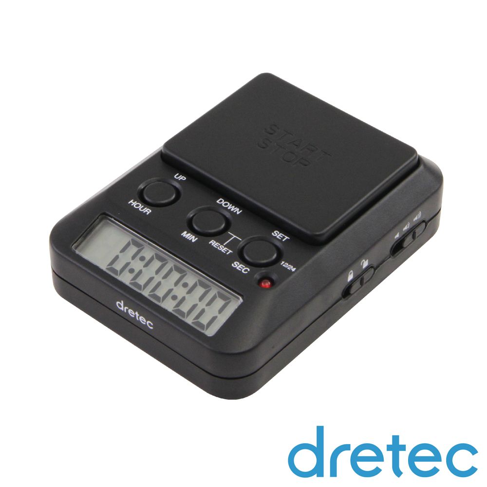 DRETEC 學習用多功能時間管理計時器-199時59分-黑色 (T-587BK)