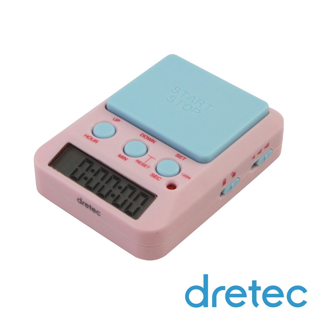 DRETEC 學習用多功能時間管理計時器-199時59分-粉藍色 (T-587PK)