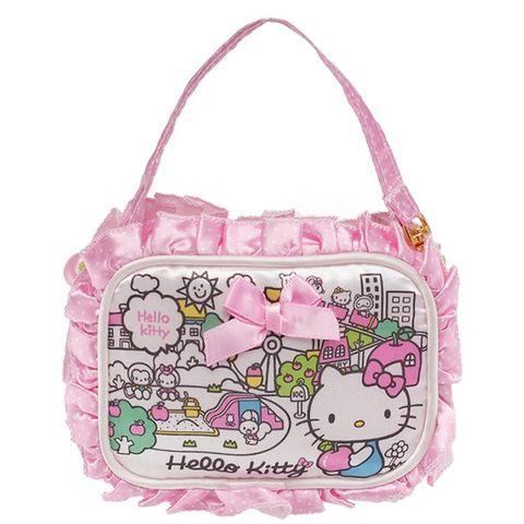 Hello Kitty凱蒂貓手提零錢包化妝包收納包收納袋隨身包283769【小品館】