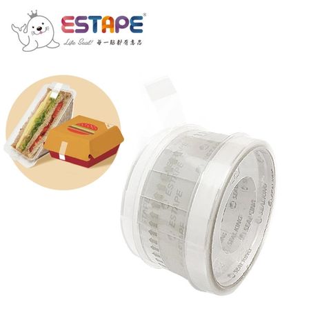 ESTAPE 王佳 抽取式OPP封口透明膠帶色頭白14mm x 55mm/易撕貼