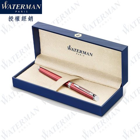 WATERMAN 雋雅系列 珊瑚粉白夾 F尖 鋼筆 法國製造(HEMISPHERE系列)