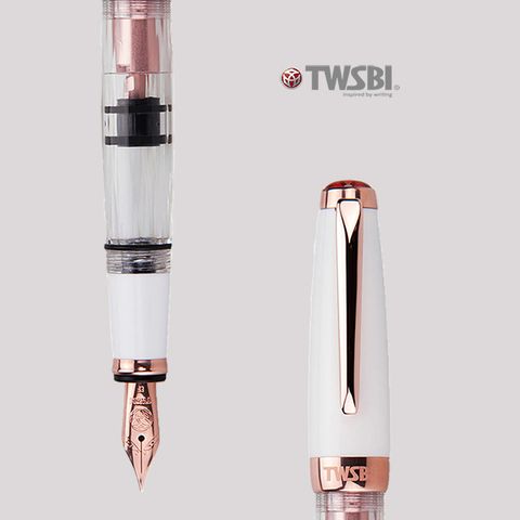 《TWSBI 三文堂 580 系列 mini 瓷白玫瑰金 鋼筆 》