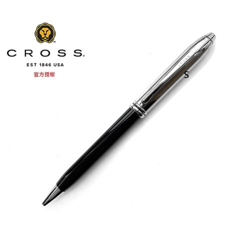 CROSS 濤聲系列 亮鉻黑琺瑯 原子筆 AT0042-9