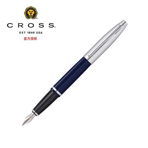 CROSS 凱樂系列鋼筆 亮鉻藍桿 AT0116-3MS