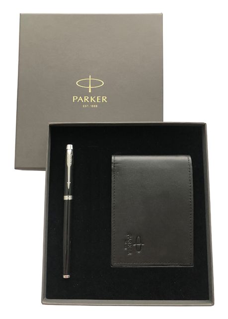 PARKER 派克   新IM 鋼筆+牛皮短夾禮盒