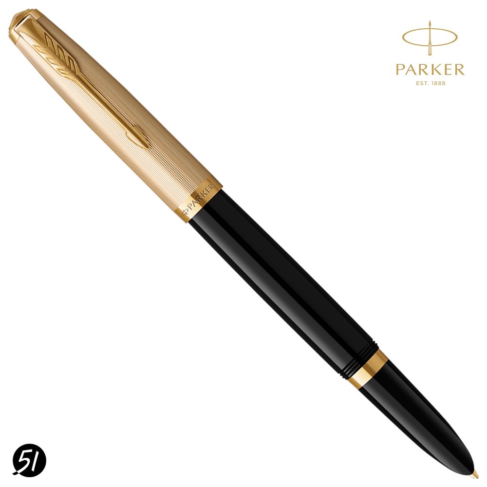 PARKER 派克 《  51復刻 18K 鋼筆 黑桿金蓋》