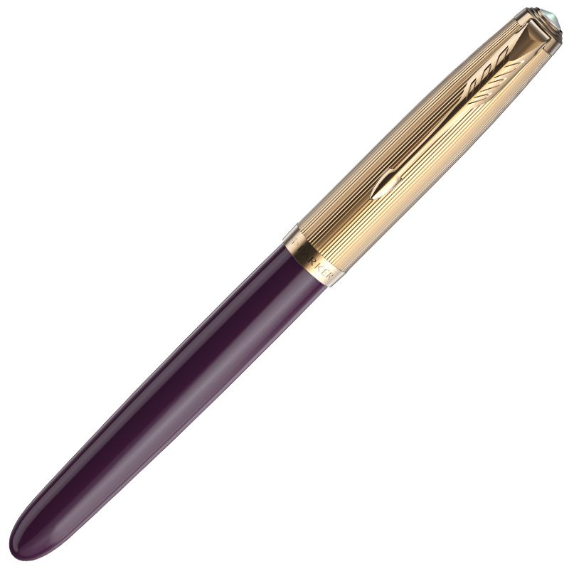 PARKER 派克 《  51復刻 18K 鋼筆 紫色桿金蓋》