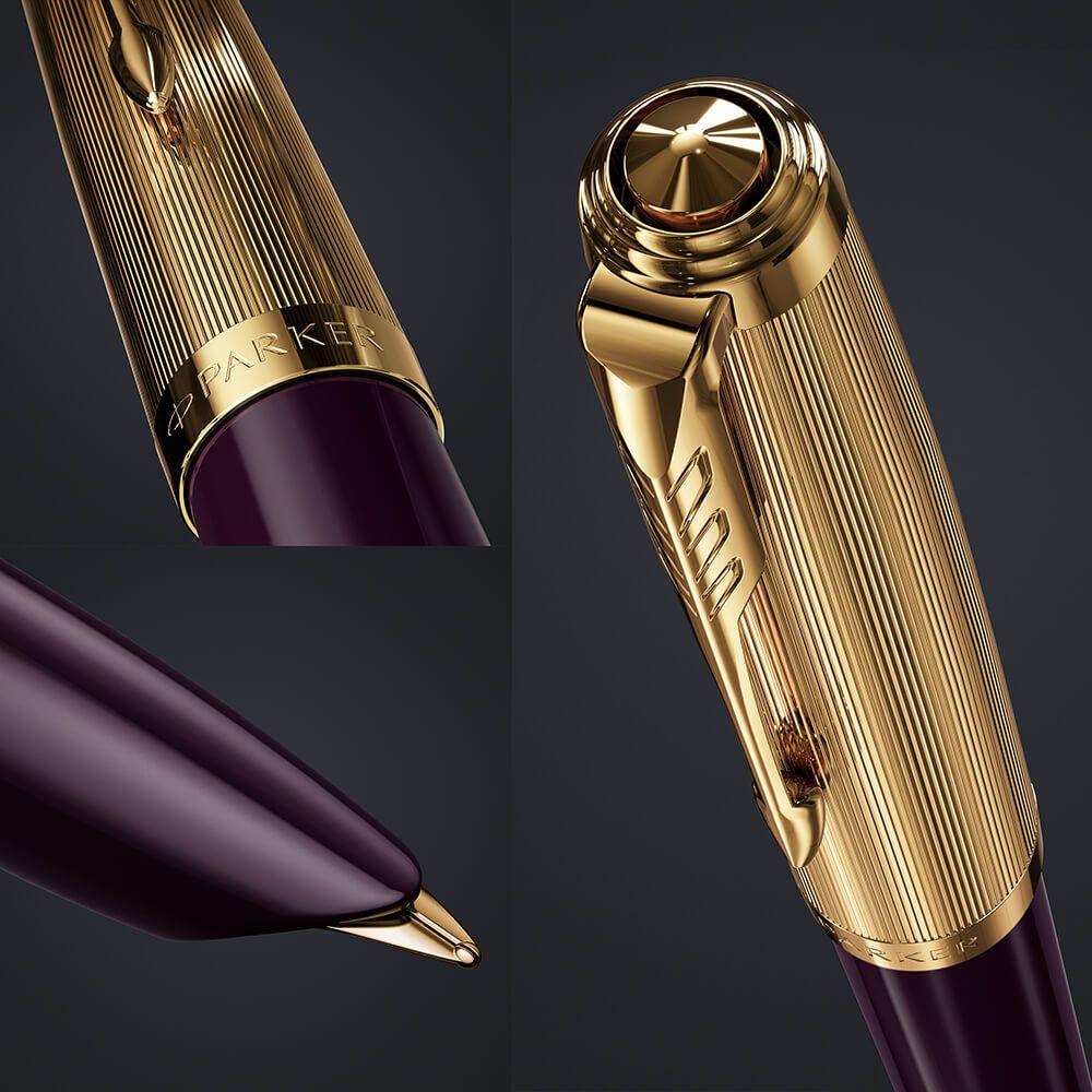 PARKER 派克 《  51復刻 18K 鋼筆 紫色桿金蓋》