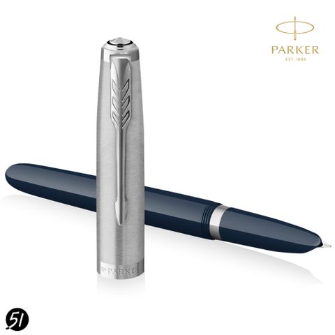 PARKER 派克 《  51復刻 銀蓋藍桿 鋼筆 》