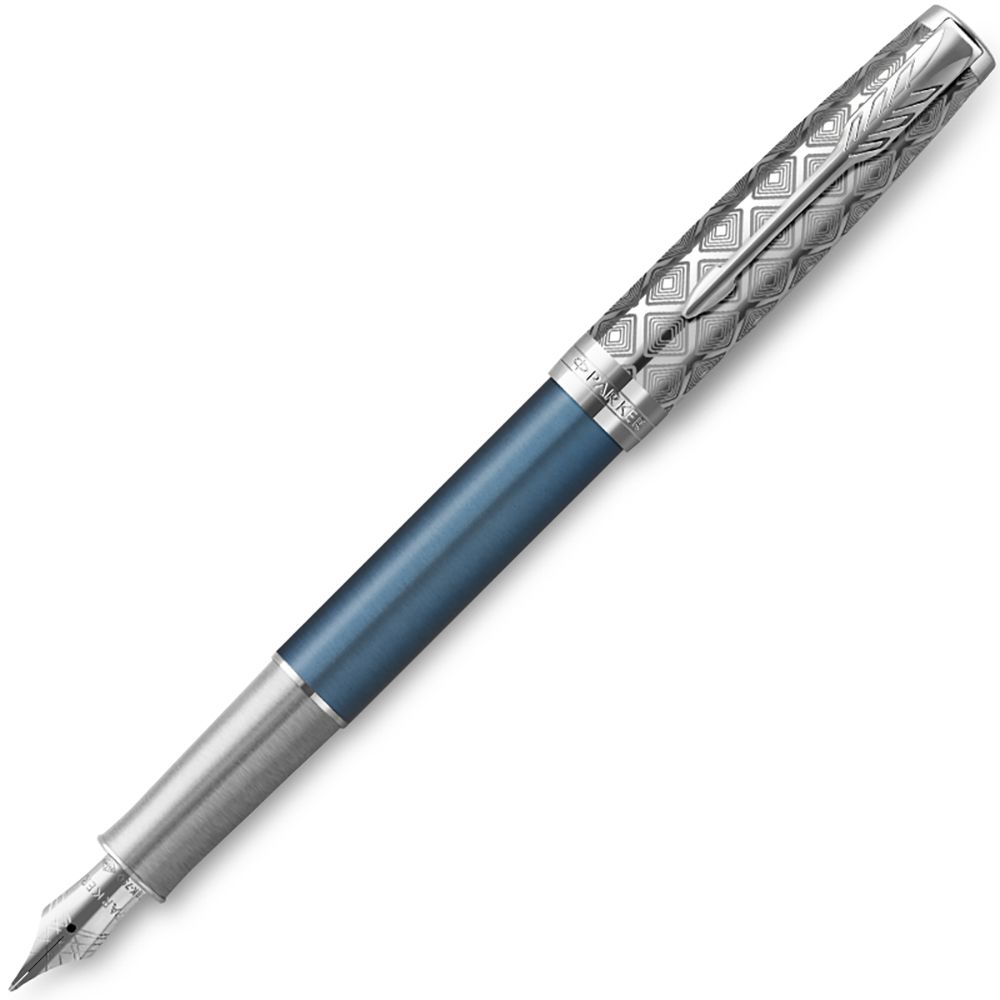PARKER 派克 《  卓爾致臻 18K F尖 蔚藍鋼筆》