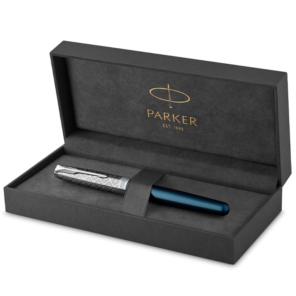 PARKER 派克 《  卓爾致臻 18K F尖 蔚藍鋼筆》