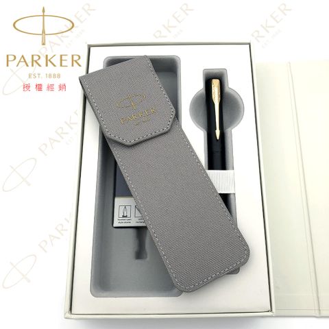 PARKER 派克 新Vector威雅XL 黑桿金夾鋼筆布套卡水禮盒組