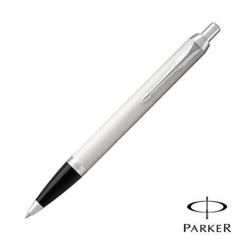 PARKER 派克 NEW IM 白桿白夾 原子筆 (免費客製化服務)