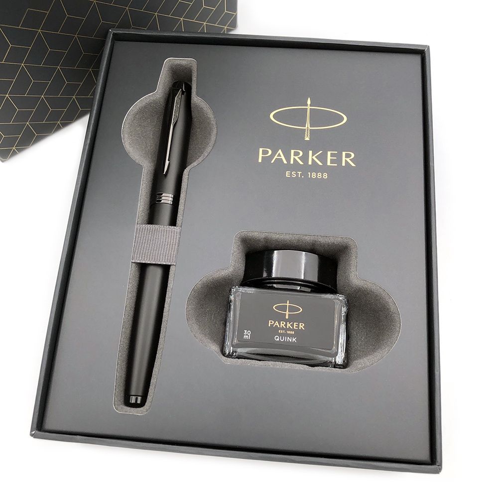 PARKER 派克 《新IM經典系列 理性黑鋼筆墨水禮盒組》【美國 】法國原廠精緻墨水禮盒熱銷組合