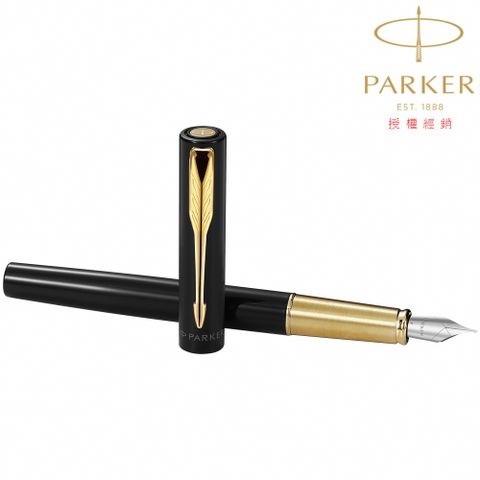 PARKER 派克 《威雅XL 幻影黑金夾限定版鋼筆 F尖》【美國】送禮自用兩相宜鋼琴烤漆