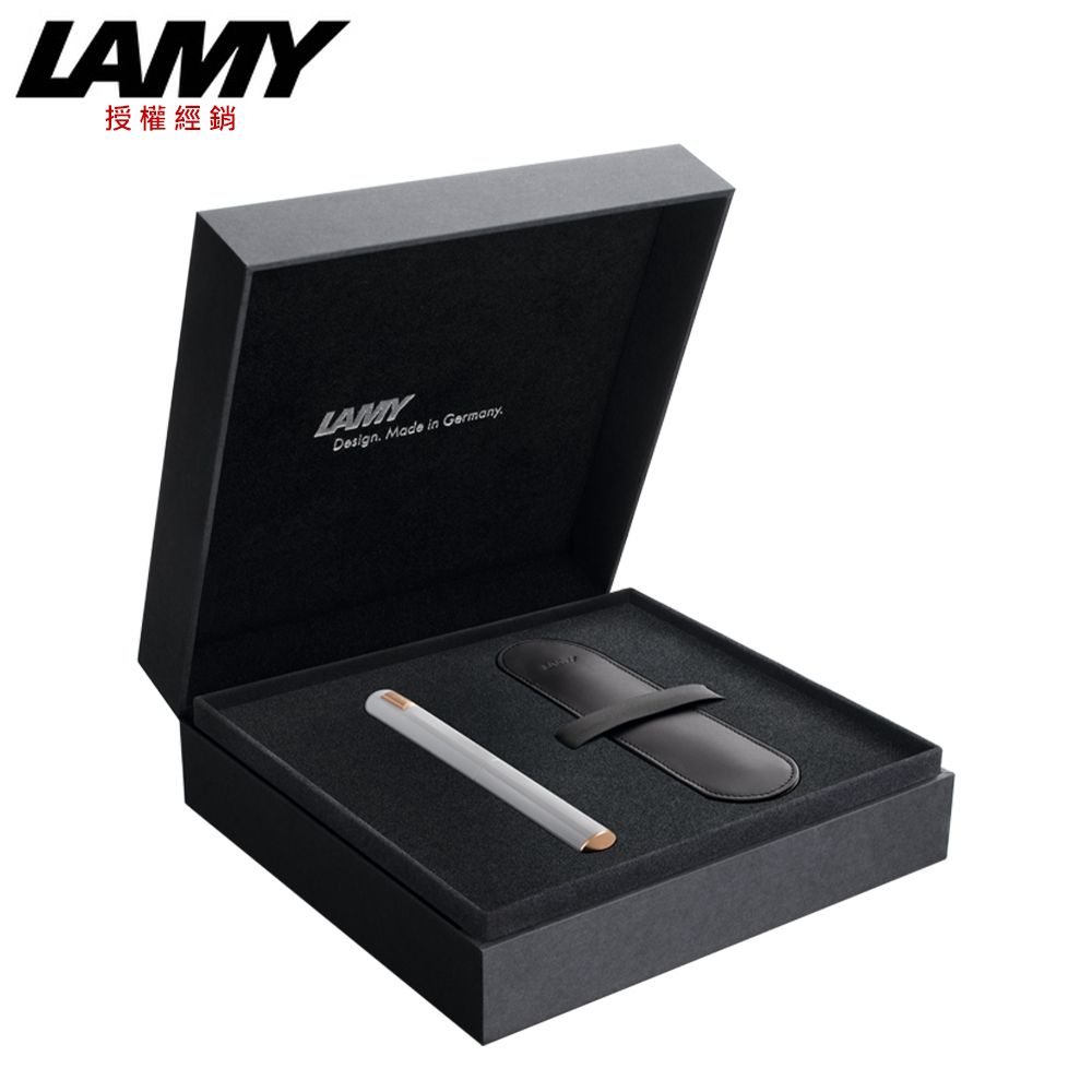 LAMY  焦點系列 旋轉鋼筆筆套禮盒 靚亮白 81 dialog cc