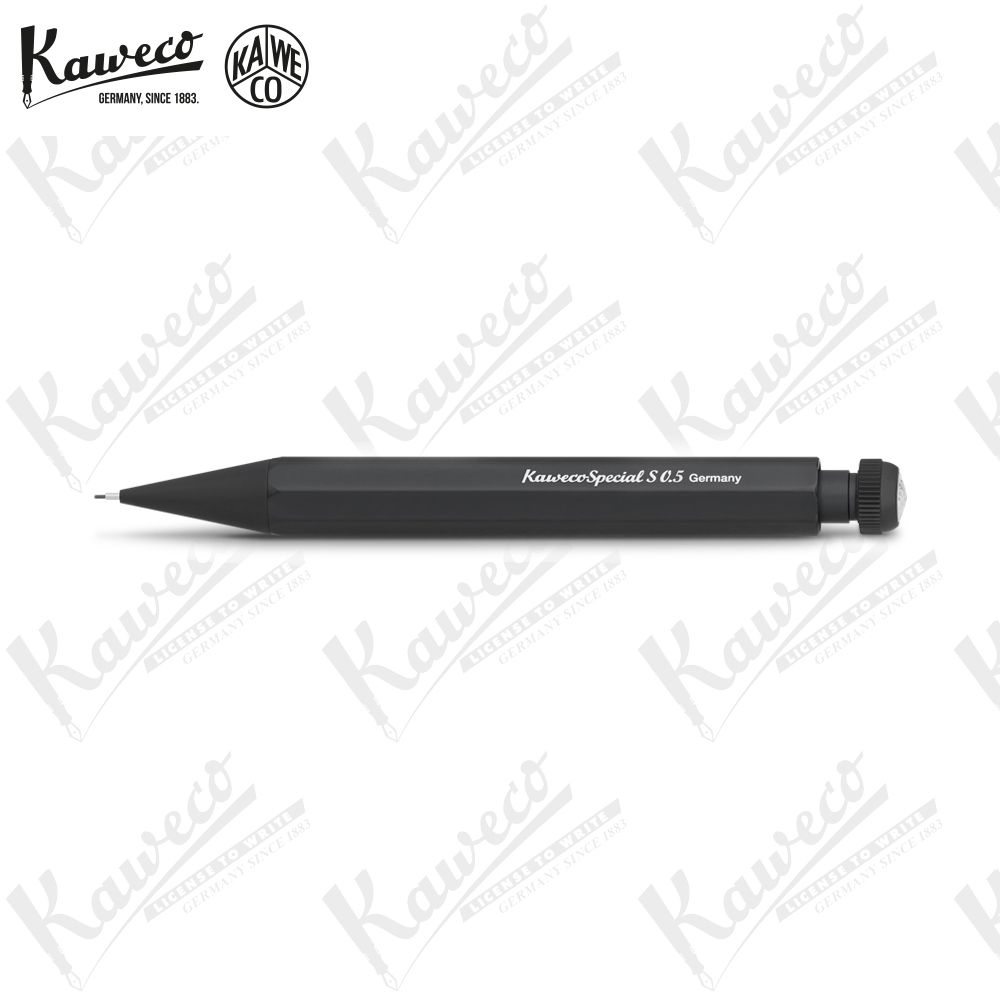 Kaweco 《SPECIAL系列 黑色短版自動鉛筆 0.5 0.7mm》【德國 】Push Pencil S Black質感鋁黑