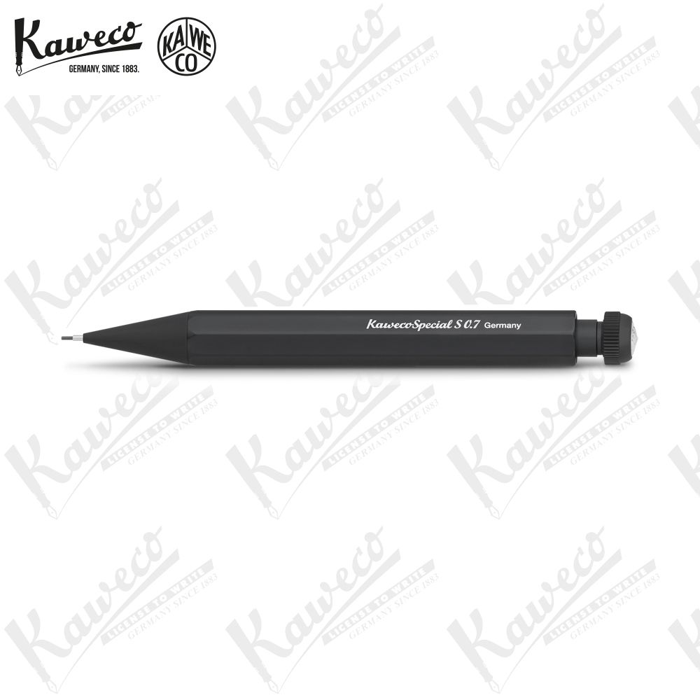 Kaweco 《SPECIAL系列 黑色短版自動鉛筆 0.5 0.7mm》【德國 】Push Pencil S Black質感鋁黑