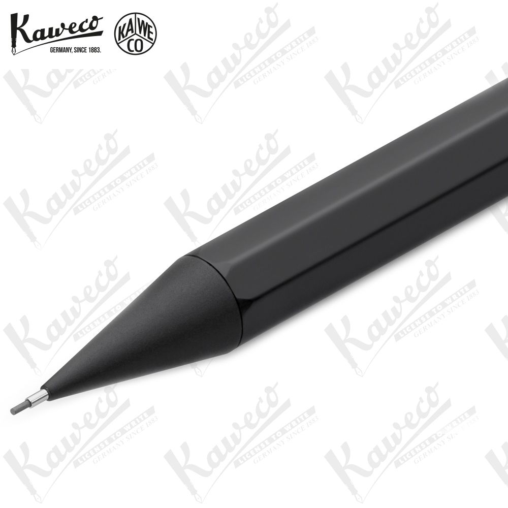 Kaweco 《SPECIAL系列 黑色短版自動鉛筆 0.5 0.7mm》【德國 】Push Pencil S Black質感鋁黑