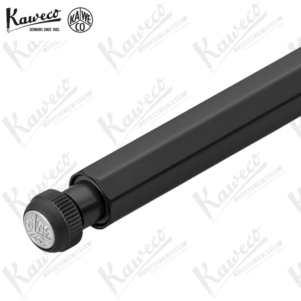 Kaweco 《SPECIAL系列 黑色短版自動鉛筆 0.5 0.7mm》【德國 】Push Pencil S Black質感鋁黑