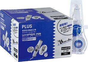 PLUS【Mini Roller】智慧型修正替換帶量販包--藍色10入裝(6mm x6M)