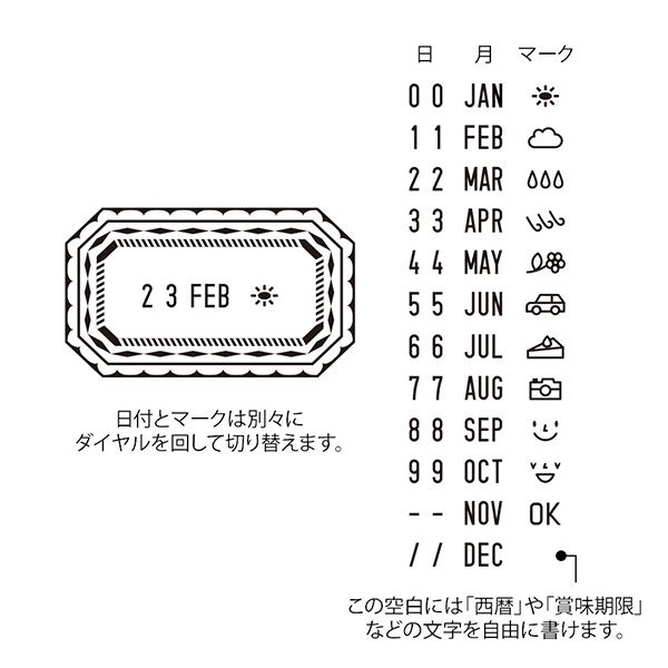 MIDORI Paintable Stamp 迴轉印日付版- PChome 24h購物
