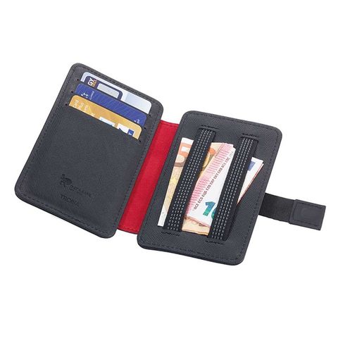 【TROIKA】RFID個資防盜磁扣卡夾鈔票夾#磁扣拉帶(內外部5隔層、輕薄防盜)