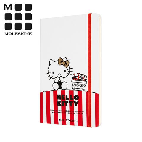 MOLESKINE HELLO KITTY限量筆記本(L型)  - 白色空白