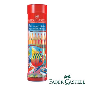 ★最用心的成長文具★Faber-Castell 紅色系 水性色鉛筆24色(精緻棒棒筒)