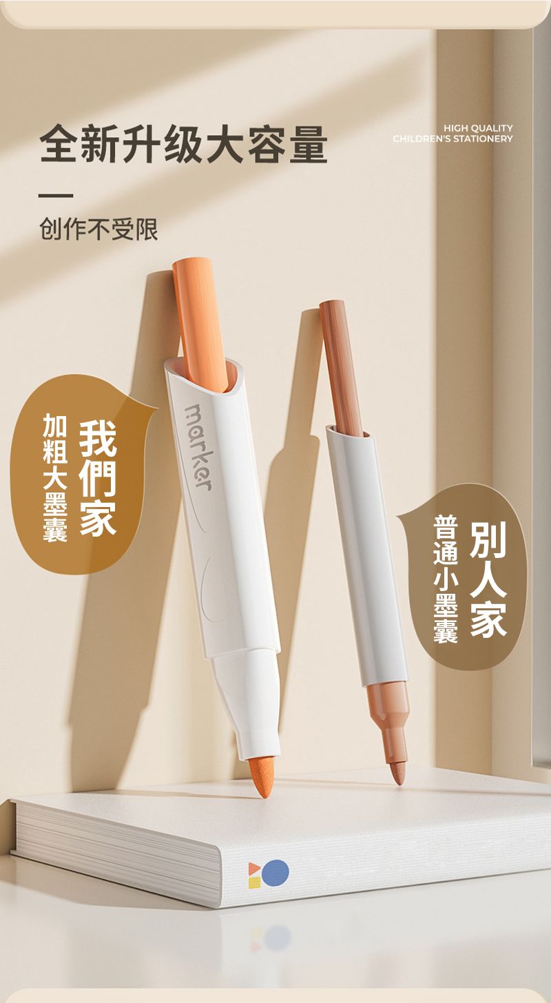 全新升级容量创作不受限HIGH QUALITYCHILDRENS STATIONERYmarker大