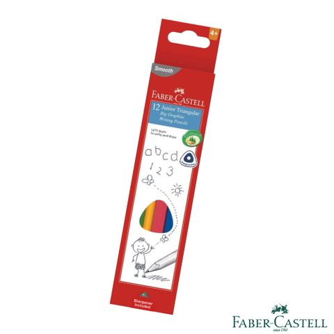 Faber-Castell 輝柏 紅色系 2B大三角鉛筆 12支入 2入組