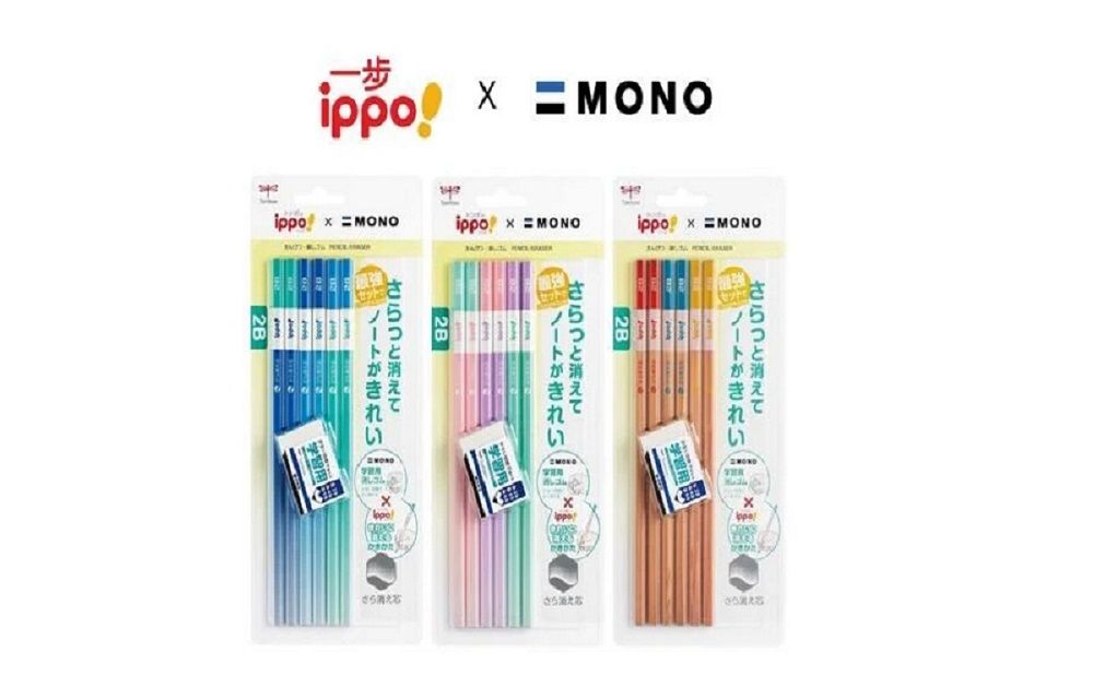 日本TOMBOW蜻蜓ippo X MONO兒童六角鉛筆組-2B (PPB-711) 三款顏色可選 