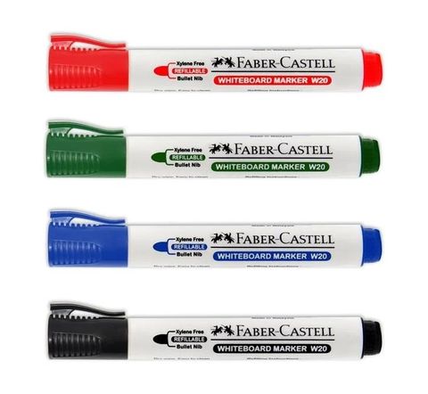 Faber-Castell 輝柏 粉狀配方白板筆 W20(254021/51/99/63) 可補充墨水