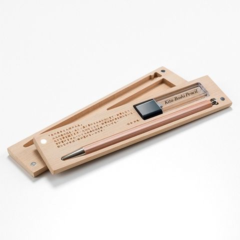【日本北星鉛筆】大人的鉛筆附筆芯削 檜木筆盒組
